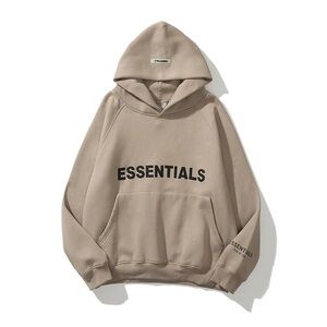 Essentials Beige Hoodie for Men